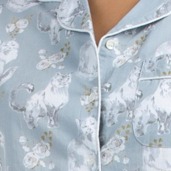 NWT CRAFTED BY MAHOGANY Organic Cotton Hermoine Cat Grey Pajama Set Size S - Picture 4 of 6